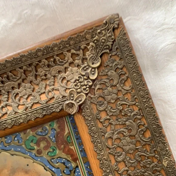 Hand painted on ivory? I am not an expert!! This is a very beautiful .